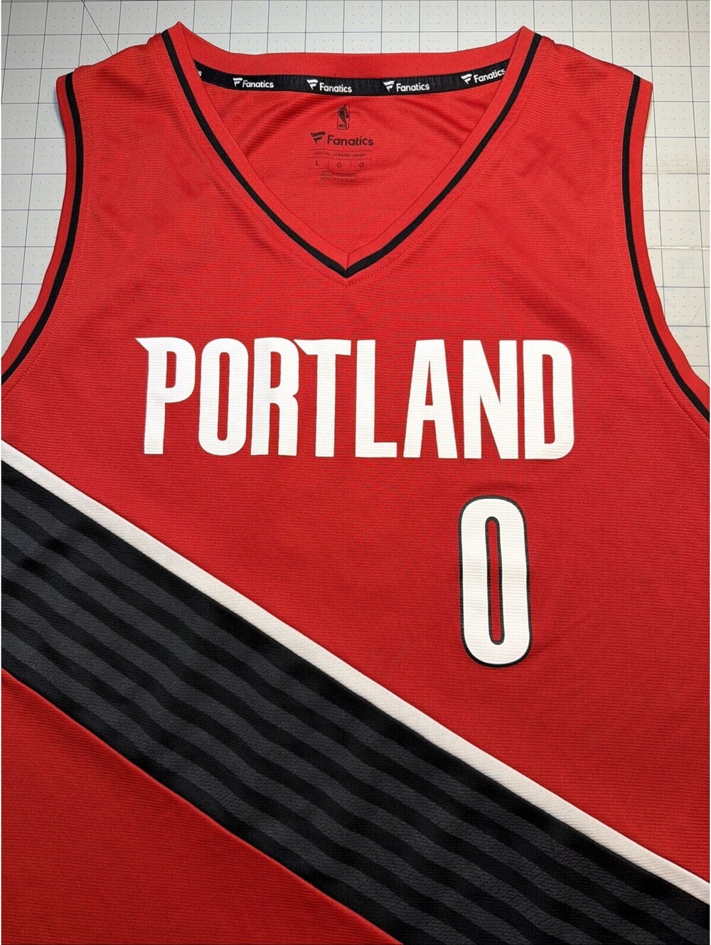 Portland Trail Blazers Damian Lillard Jersey #0 Mens Size Lg